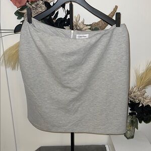 Calvin Klein Light Gray Mini Knit Skirt